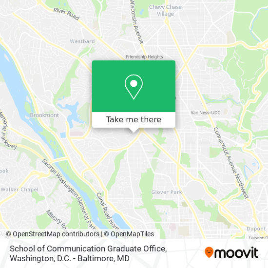 School of Communication Graduate Office map