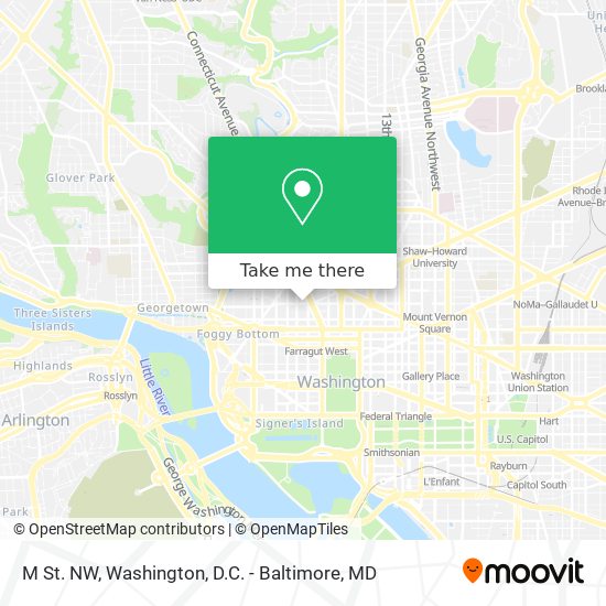 M St. NW map