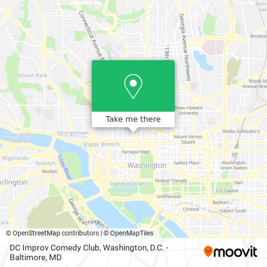 Mapa de DC Improv Comedy Club