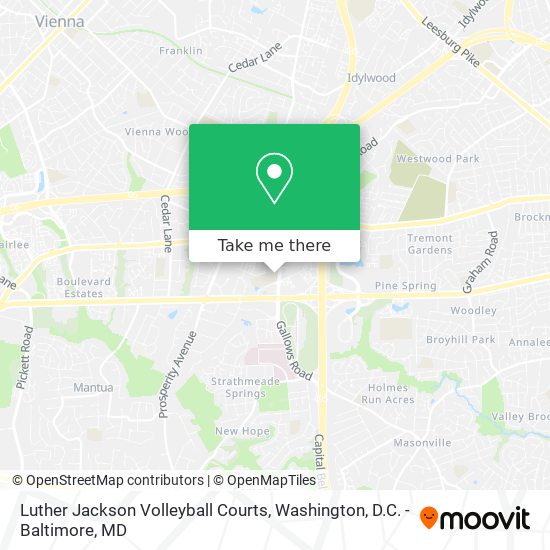 Luther Jackson Volleyball Courts map