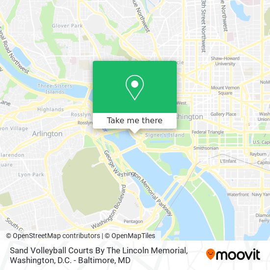 Sand Volleyball Courts By The Lincoln Memorial map