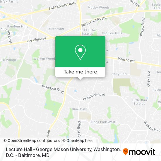 Lecture Hall - George Mason University map