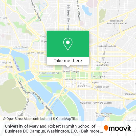 University of Maryland, Robert H Smith School of Business DC Campus map