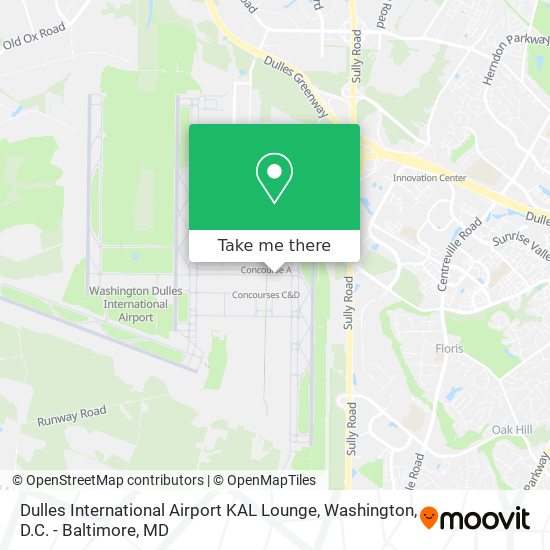 Dulles International Airport KAL Lounge map