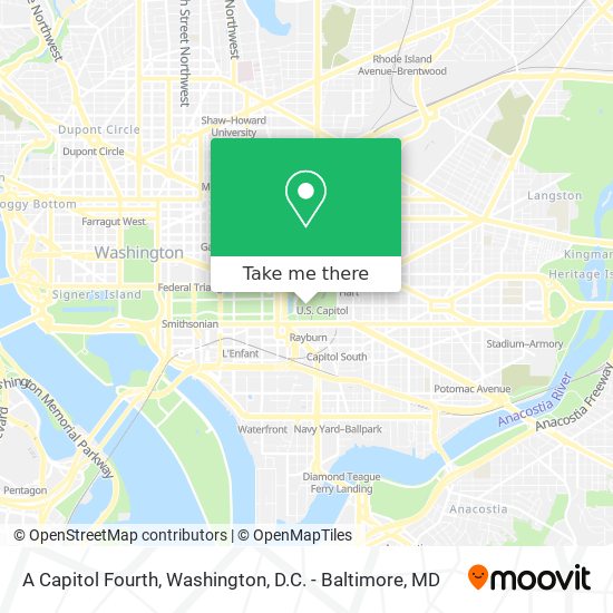 Mapa de A Capitol Fourth