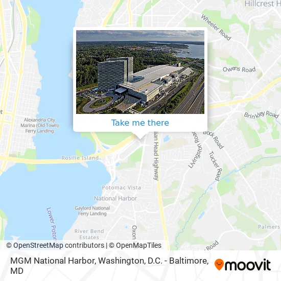 Mgm National Harbor Map How To Get To Mgm National Harbor By Bus Or Metro?