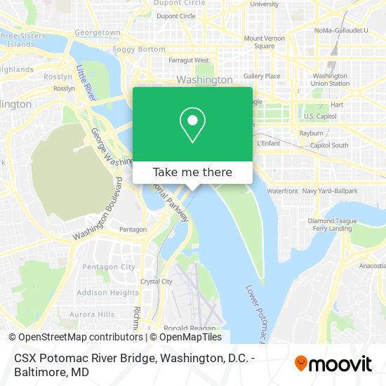 CSX Potomac River Bridge map