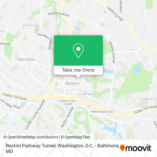 Reston Parkway Tunnel map