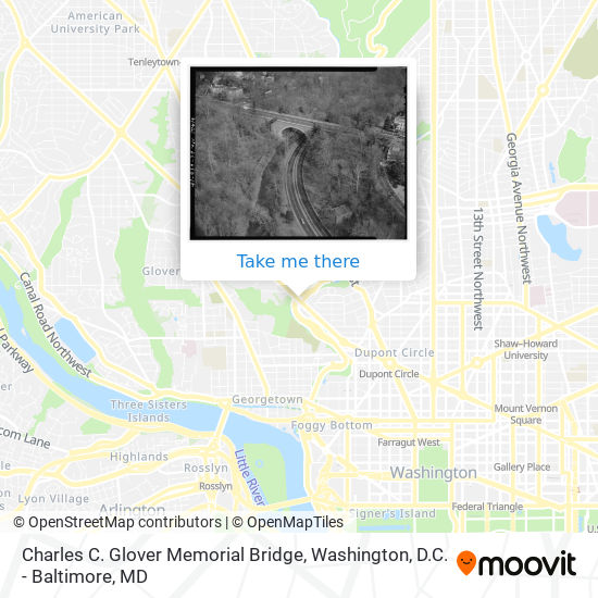 Charles C. Glover Memorial Bridge map