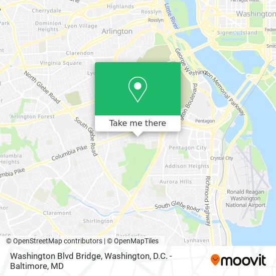 Mapa de Washington Blvd Bridge