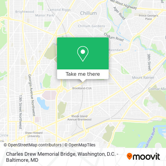 Charles Drew Memorial Bridge map