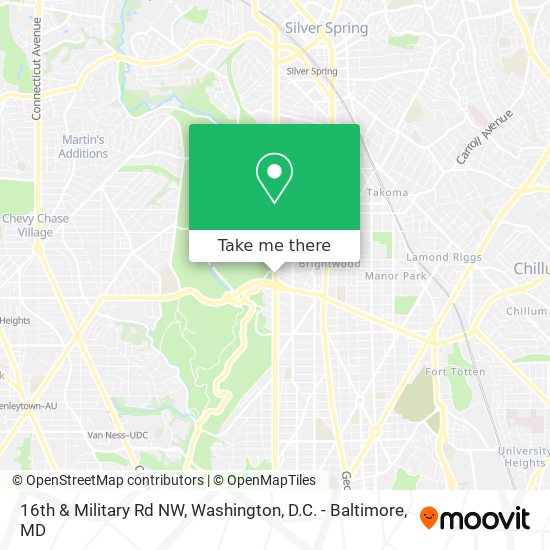 16th & Military Rd NW map