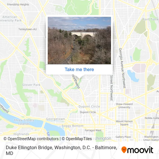 Duke Ellington Bridge map