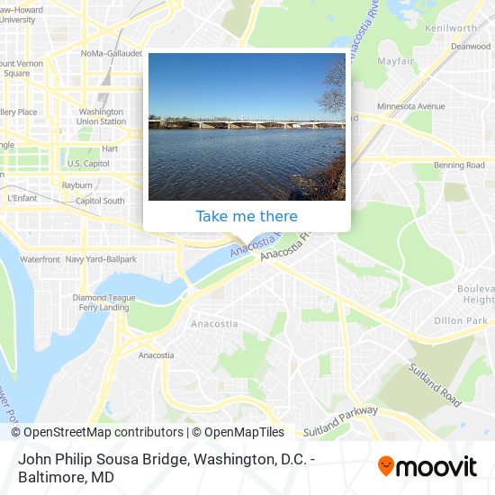 John Philip Sousa Bridge map