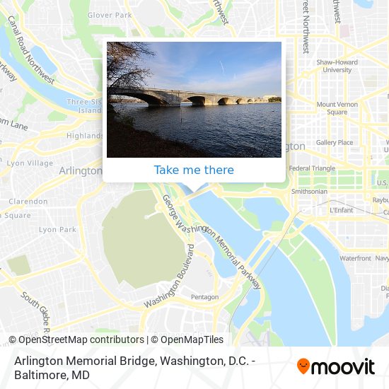 Mapa de Arlington Memorial Bridge