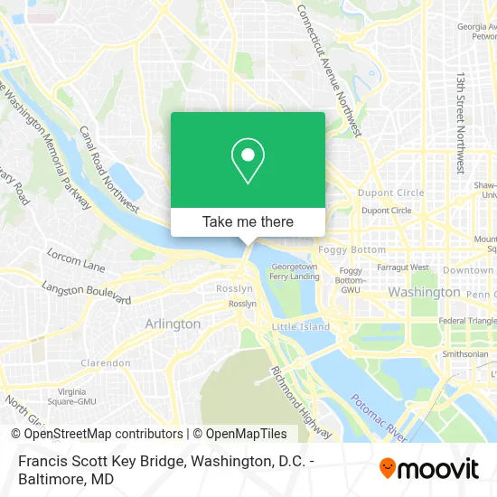 Francis Scott Key Bridge map