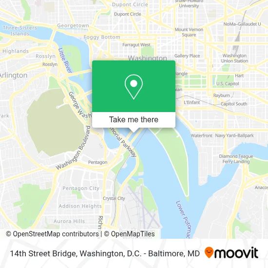 14th Street Bridge map