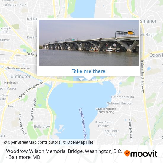 Mapa de Woodrow Wilson Memorial Bridge