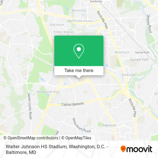 Walter Johnson HS Stadium map