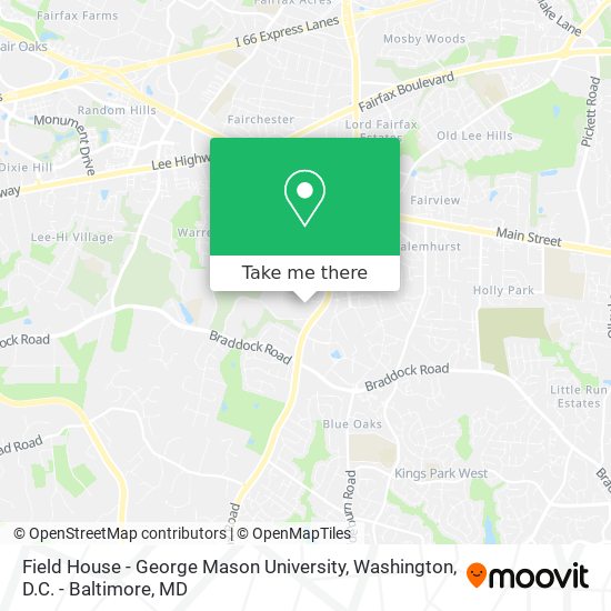 Mapa de Field House - George Mason University
