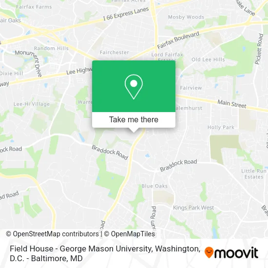 Field House - George Mason University map