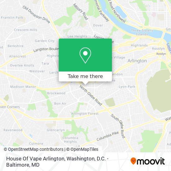 House Of Vape Arlington map