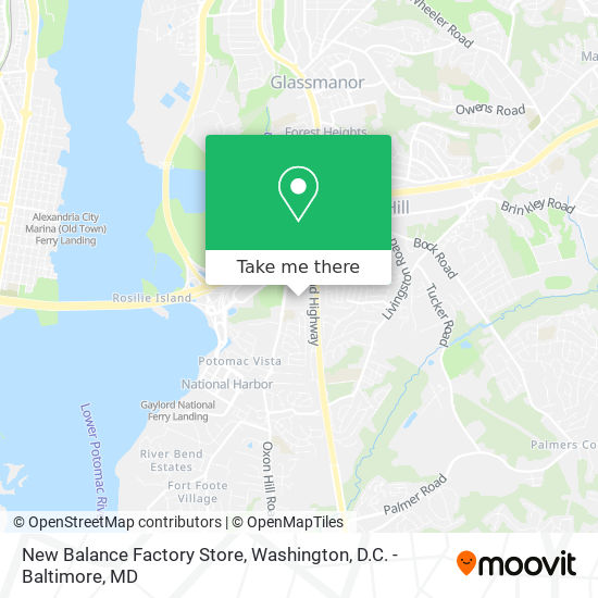New Balance Factory Store map