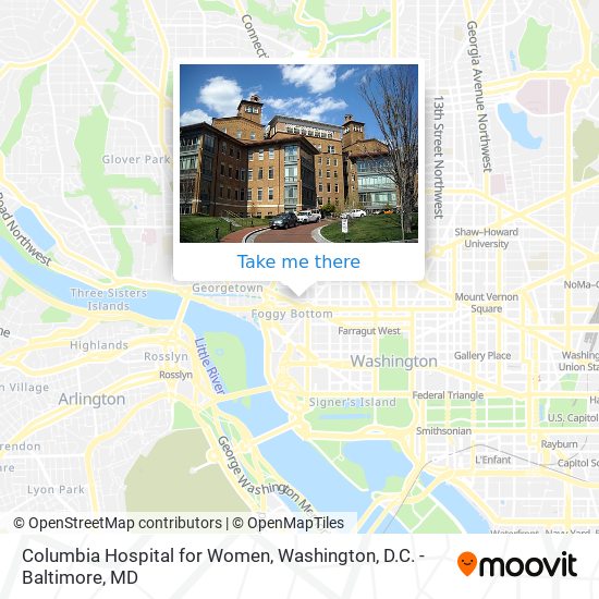 Mapa de Columbia Hospital for Women