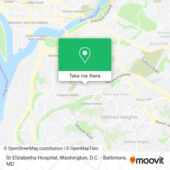 St Elizabeths Hospital map
