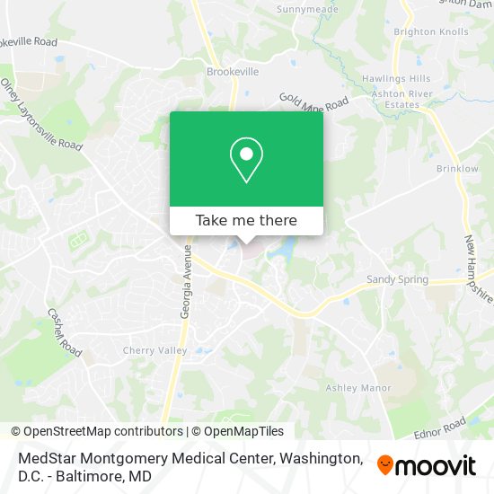MedStar Montgomery Medical Center map