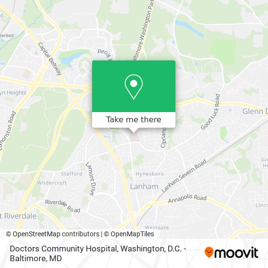 Doctors Community Hospital map
