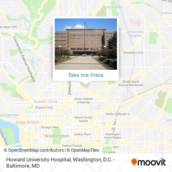 Mapa de Howard University Hospital