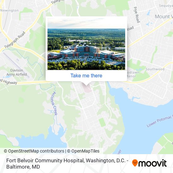 Fort Belvoir Community Hospital map