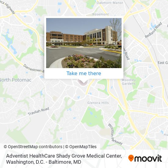 Adventist HealthCare Shady Grove Medical Center map
