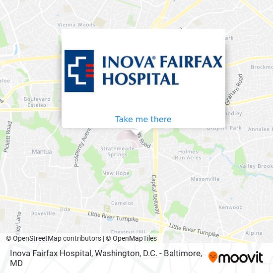 Inova Fairfax Hospital map