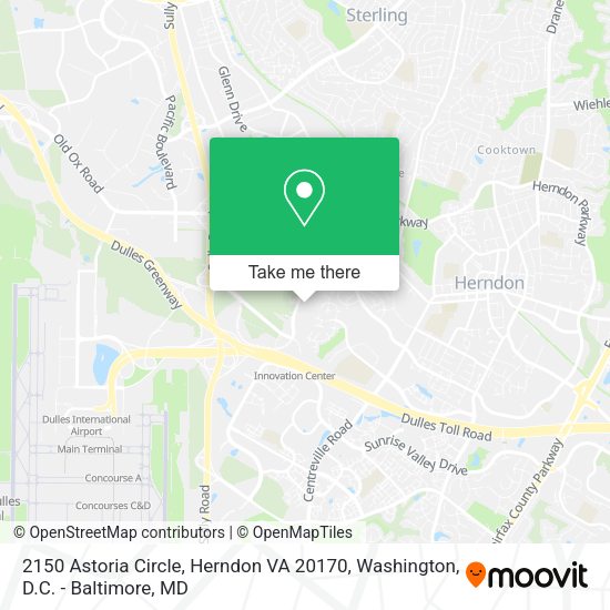 2150 Astoria Circle, Herndon VA 20170 map