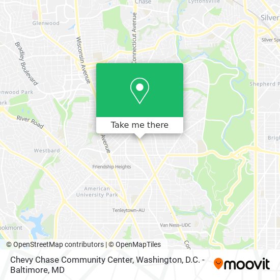 Chevy Chase Community Center map