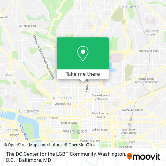 The DC Center for the LGBT Community map
