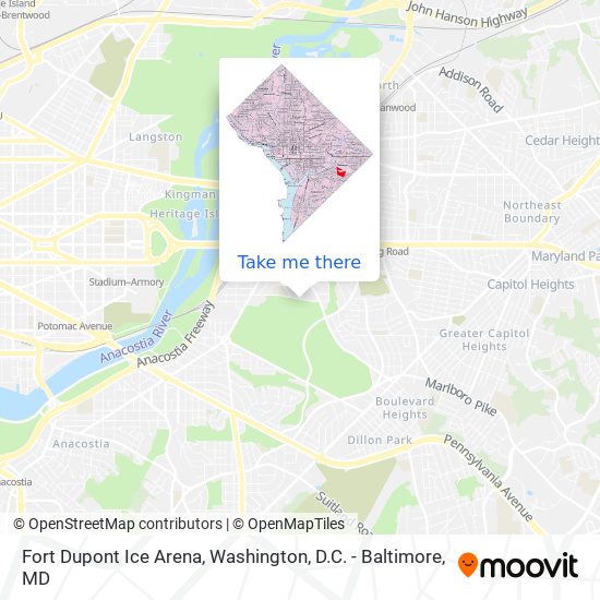 Mapa de Fort Dupont Ice Arena