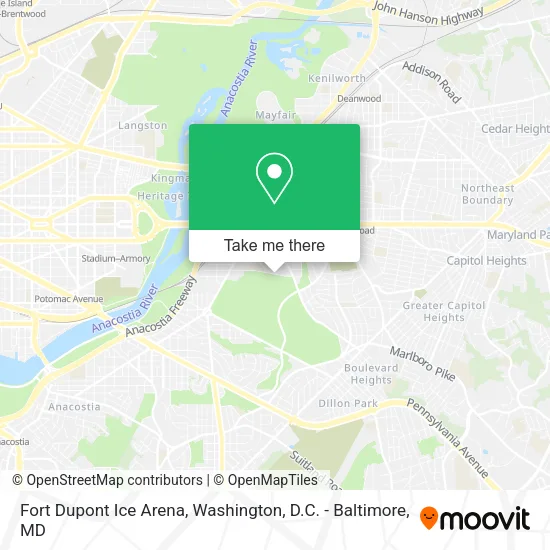 Mapa de Fort Dupont Ice Arena