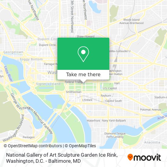 Mapa de National Gallery of Art Sculpture Garden Ice Rink