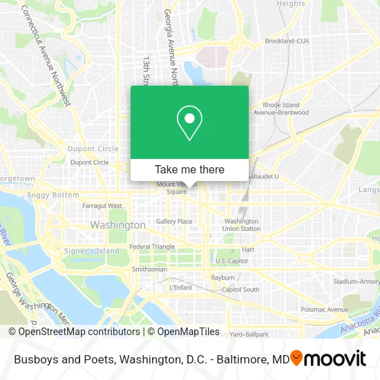 Mapa de Busboys and Poets
