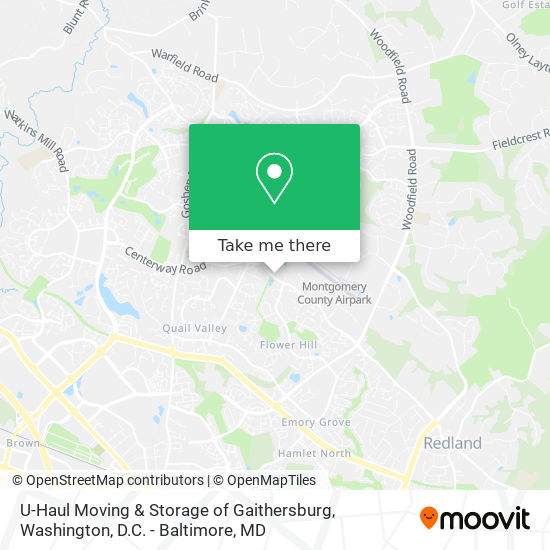 U-Haul Moving & Storage of Gaithersburg map