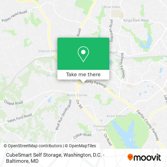 CubeSmart Self Storage map