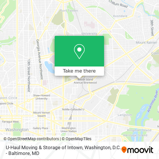 U-Haul Moving & Storage of Intown map