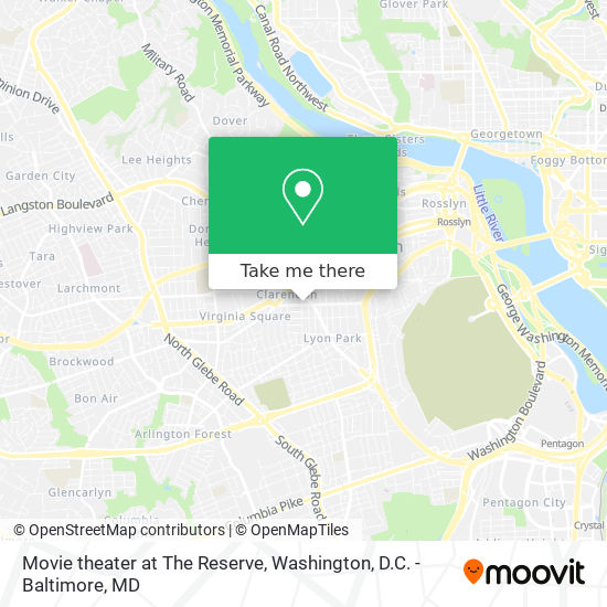 Movie theater at The Reserve map