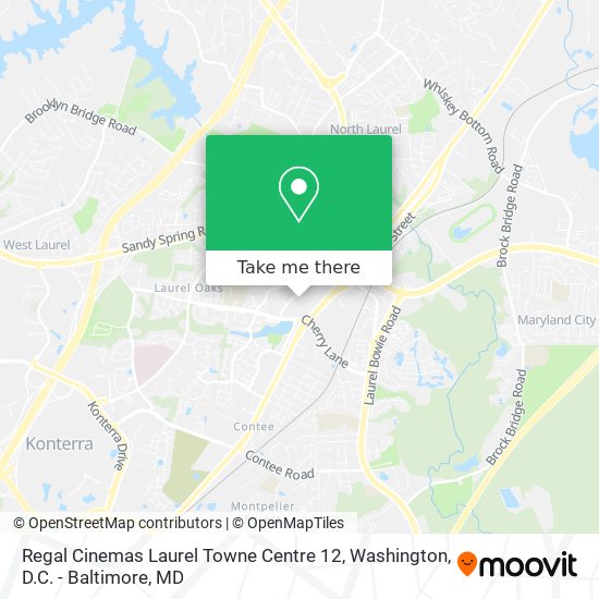 Mapa de Regal Cinemas Laurel Towne Centre 12