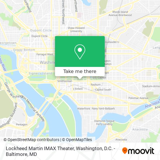 Lockheed Martin IMAX Theater map