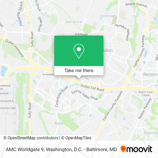 AMC Worldgate 9 map
