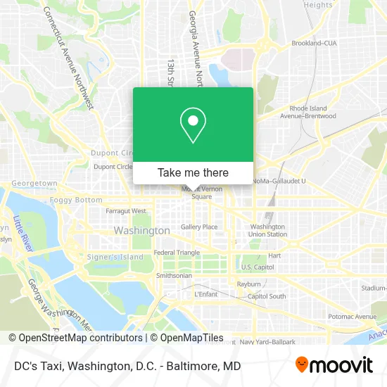DC's Taxi map